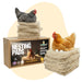 Aspen excelsior chicken nesting pad with kraft-paper backing