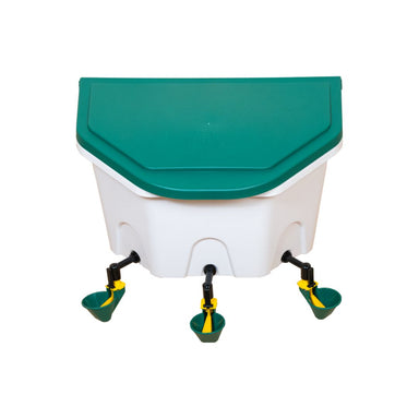 AviAqua 2-gallon poultry waterer with three automatic drinking cups