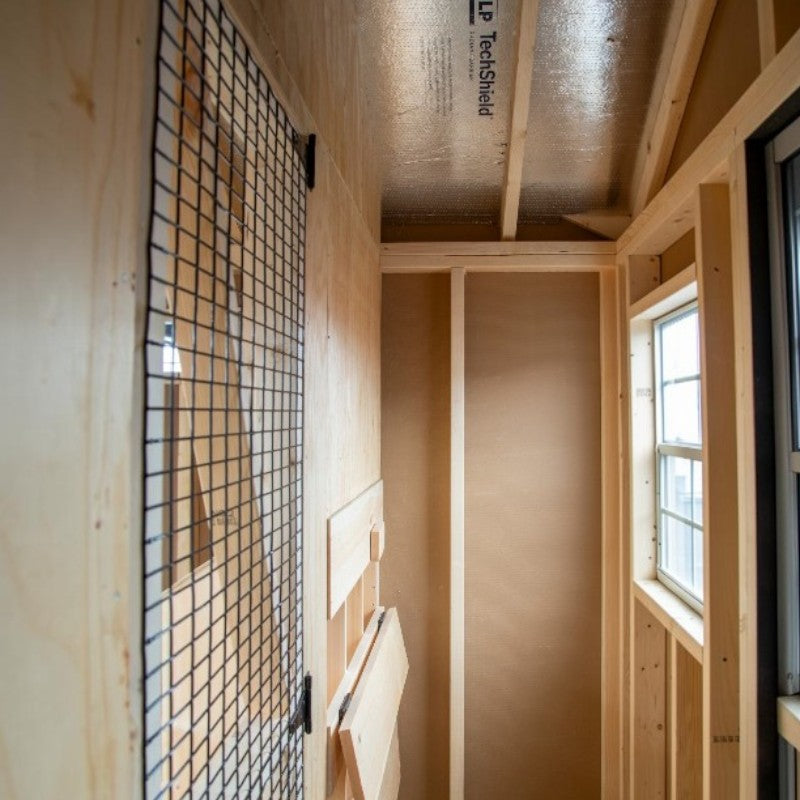 Gable Roof Coop with Feed Room A820RGC | Hen House Collection