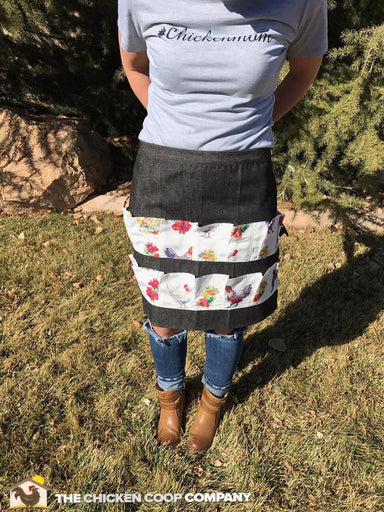 Black denim chicken egg apron