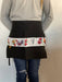 Black denim chicken egg apron with 5 egg pockets