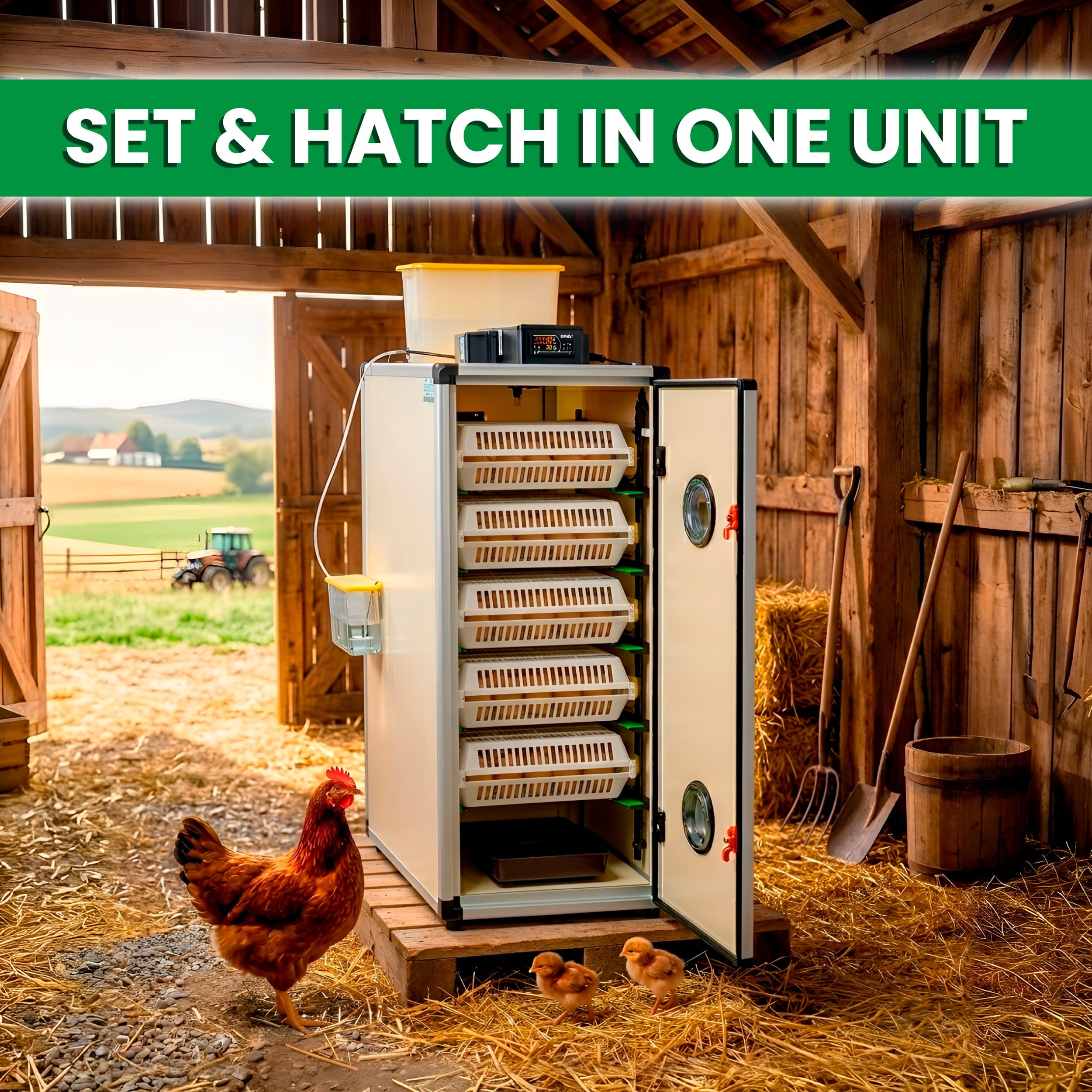 Cimuka Incubator | Setter and Hatcher 180 Eggs CT180SH