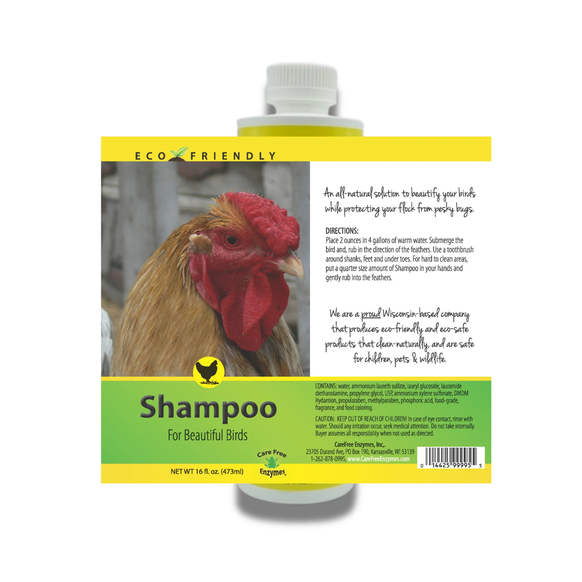 CareFree Enzymes Poultry Shampoo Label