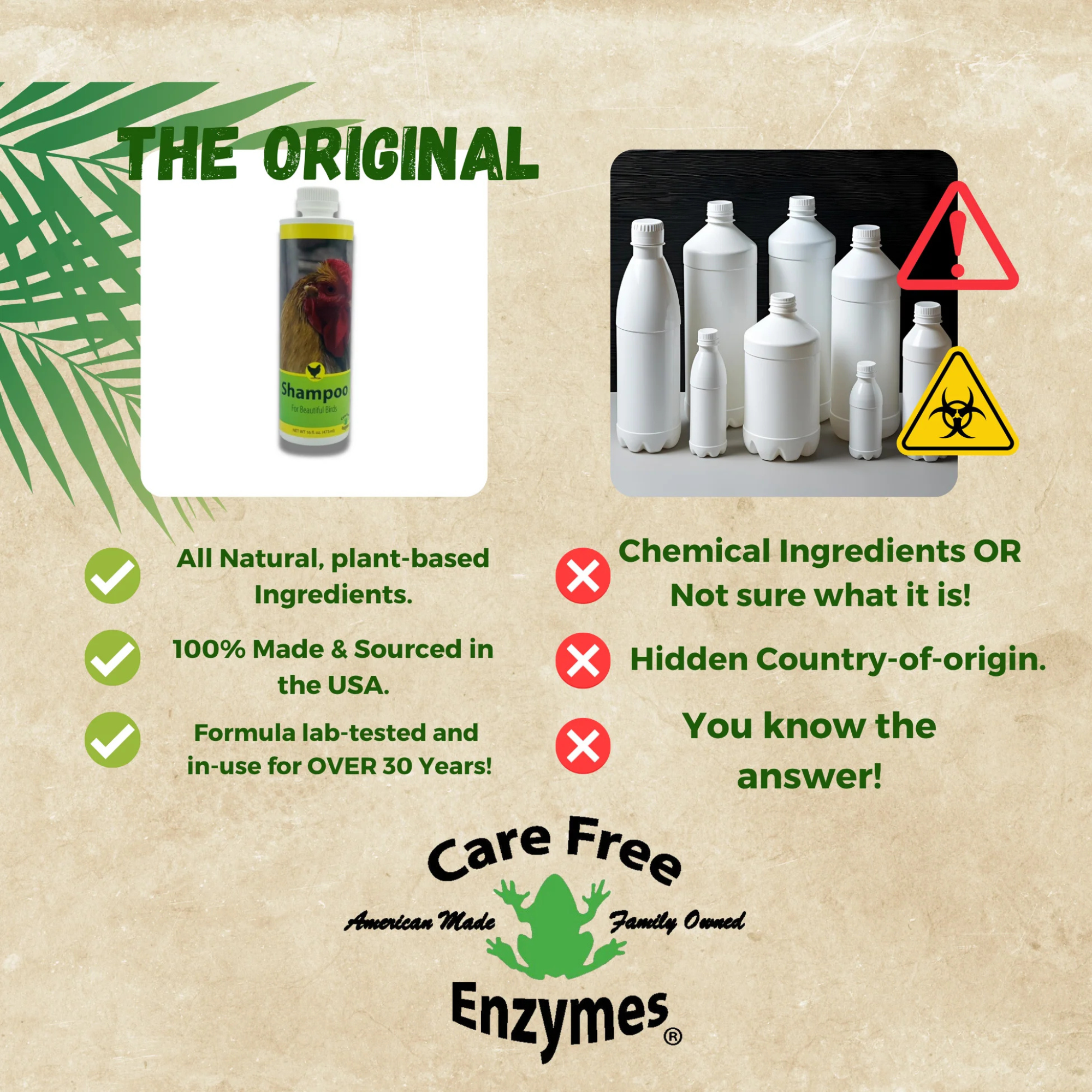CareFree Enzymes Poultry Shampoo for chickens and other poultry