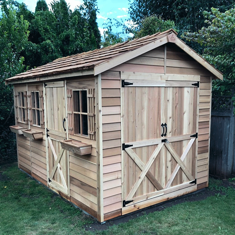 CedarShed Boathouse both doors closed