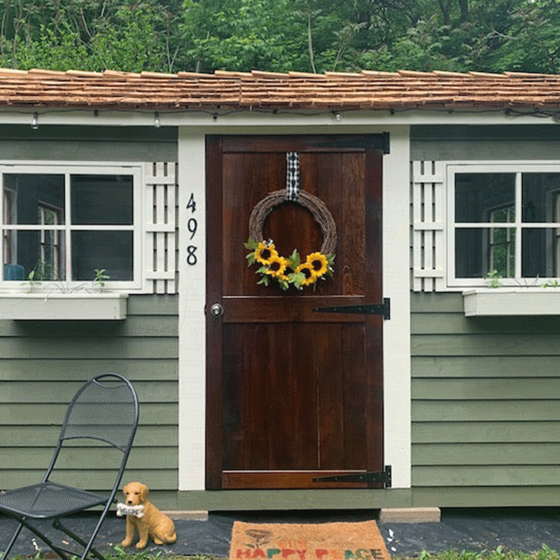 CedarShed Cabana front stained