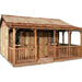 CedarShed FarmHouse Outdoor Office & Craft Shed with porch that wraps around