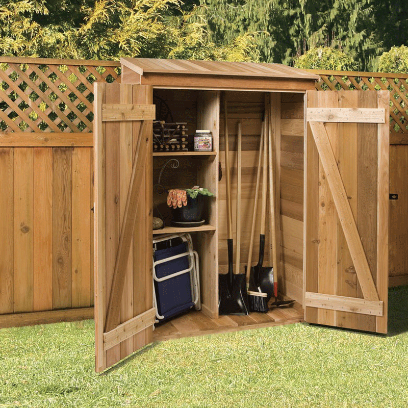 CedarShed Gardeners Hutch open doors