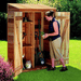 CedarShed Gardeners Hutch open doors lifestyle