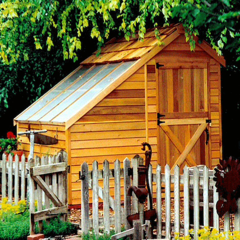 CedarShed Sunhouse closed front door with thermoclear