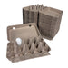 Chicken egg cartons for storing and transporting freshly collected eggs