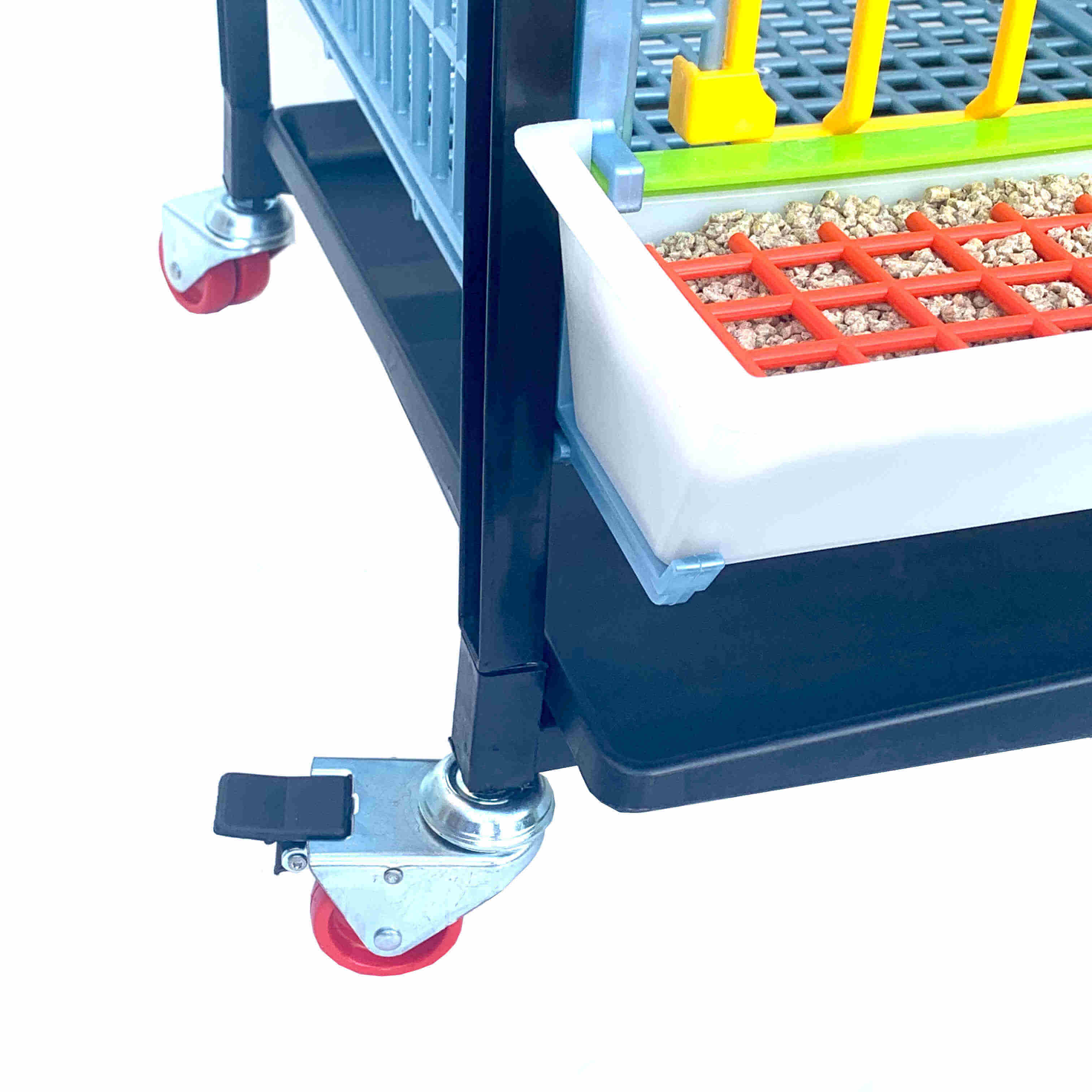 15-inch Cimuka poultry grow-out pen with multiple tiers for raising pullets