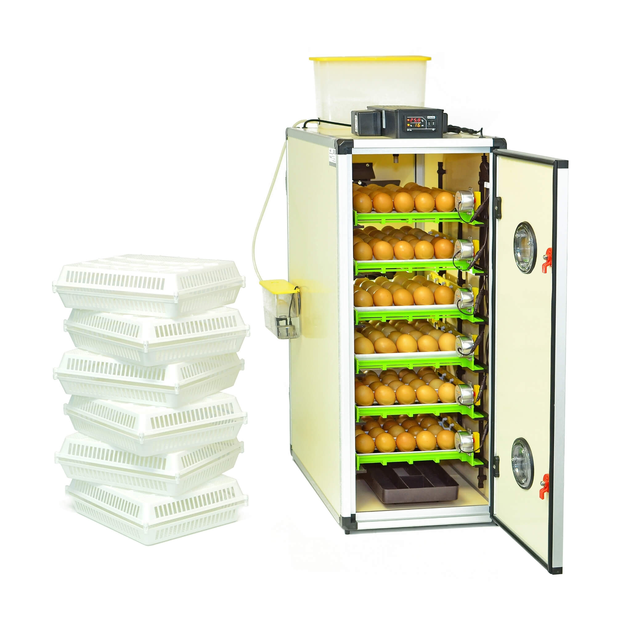 Cimuka CT180SH poultry egg incubator with automatic egg turning and digital controls