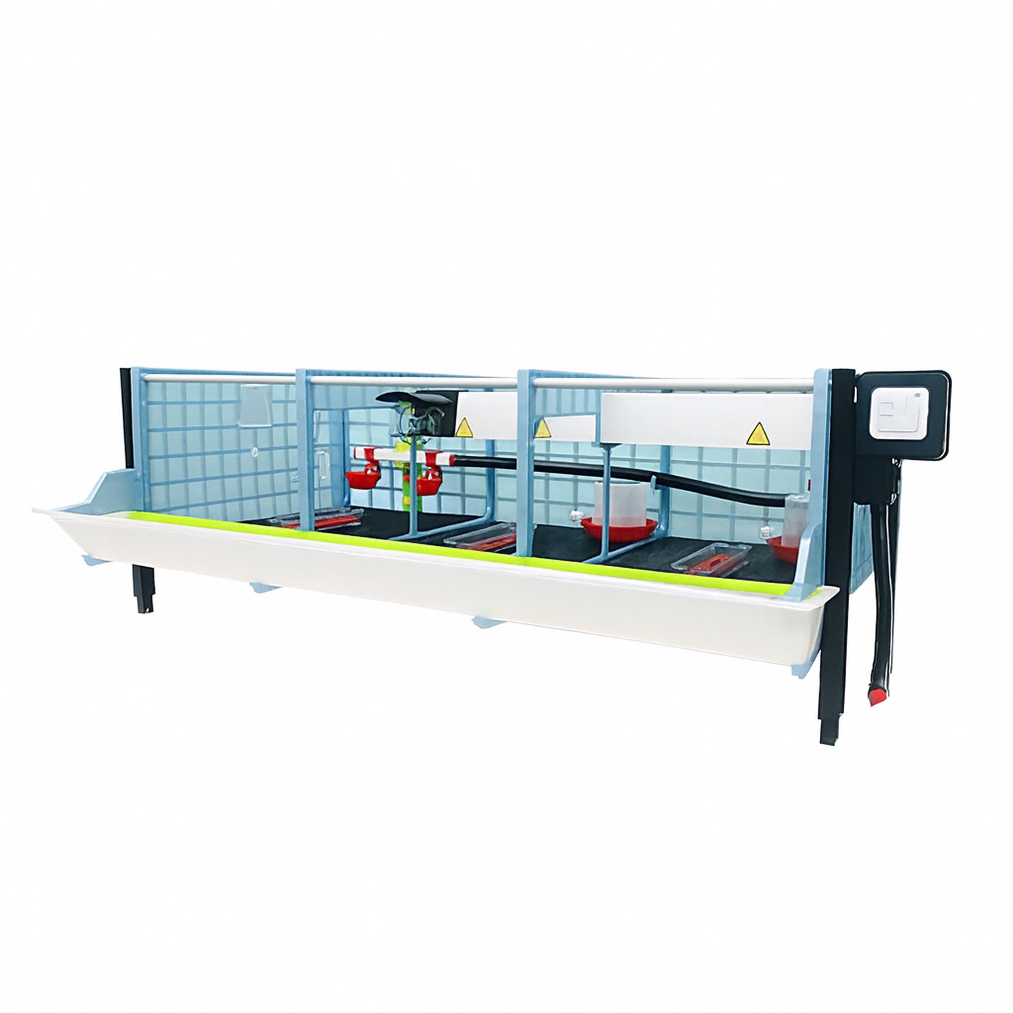Cimuka stackable game bird chick brooder with automatic heaters and deeper waste trays.
