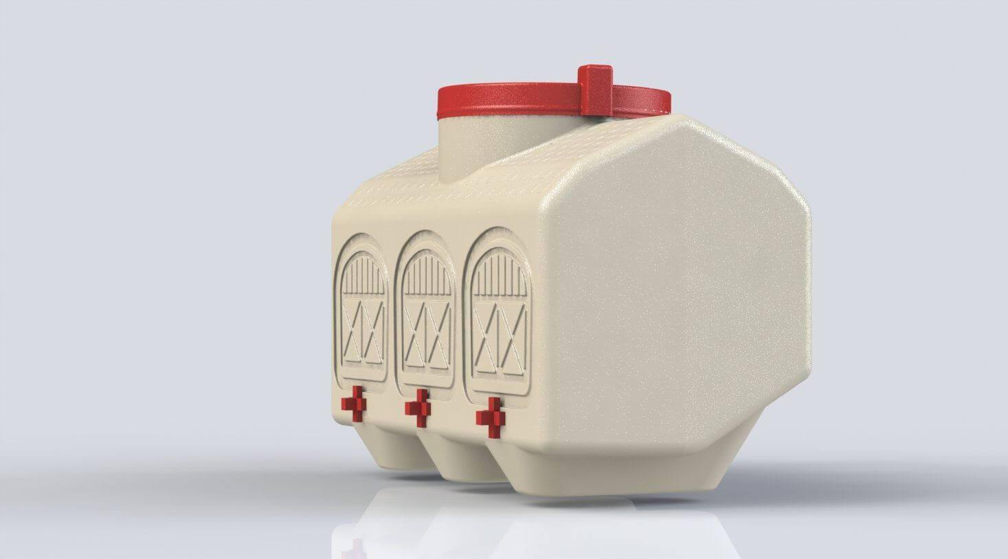 Bebedero OverEZ para gallinas con capacidad de 12 galones