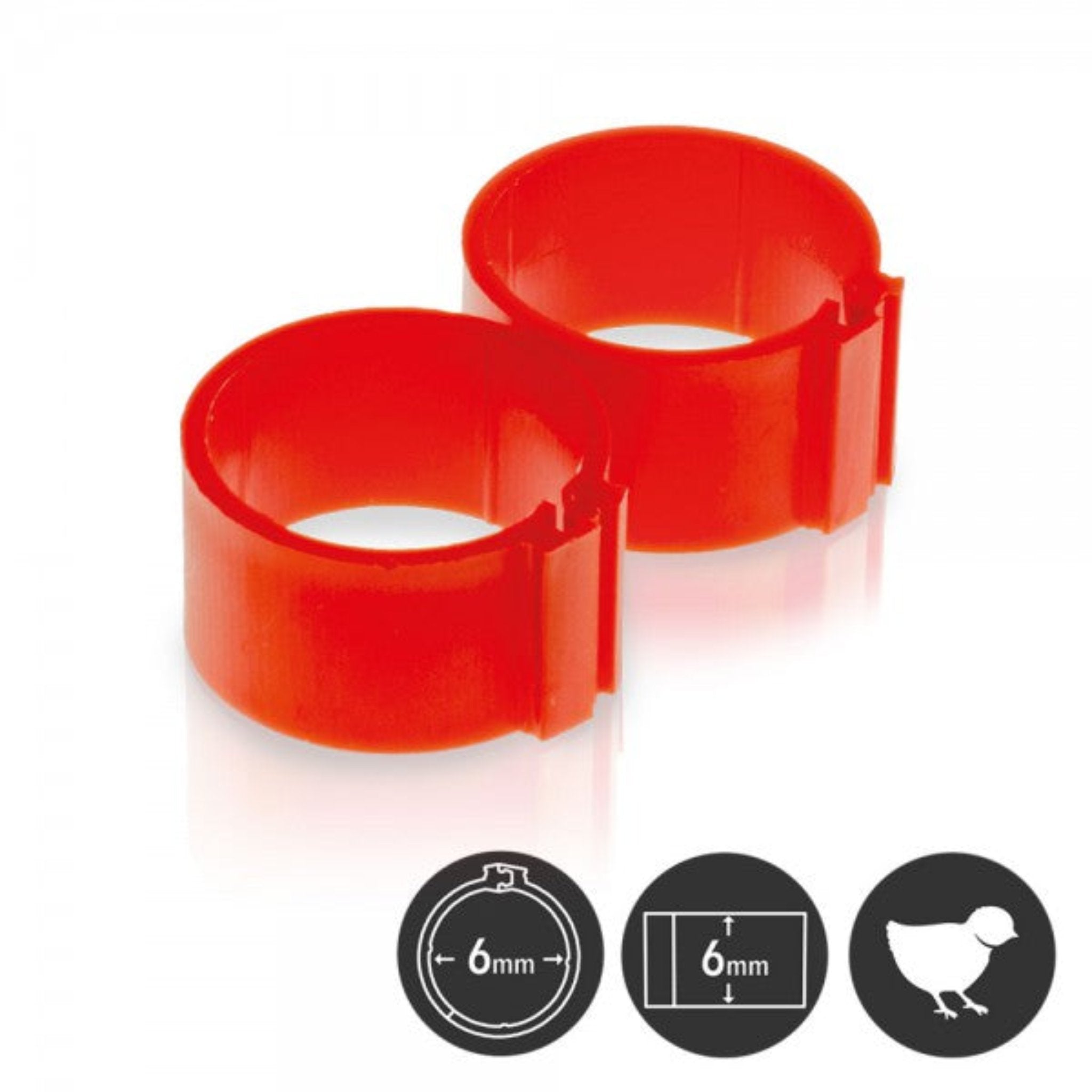Color-coded poultry leg rings for visual bird identification