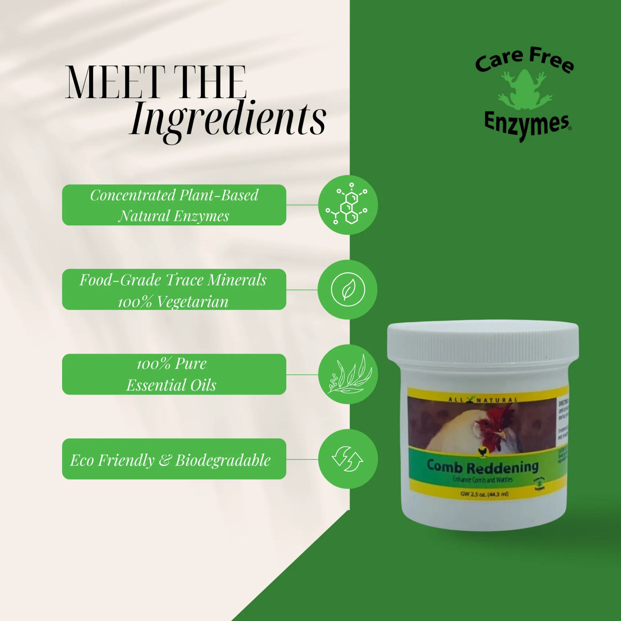 Comb & Wattle Reddening Ointment Ingredients