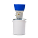 Compact grain grinder for preparing dry poultry feed on homesteads and small farms