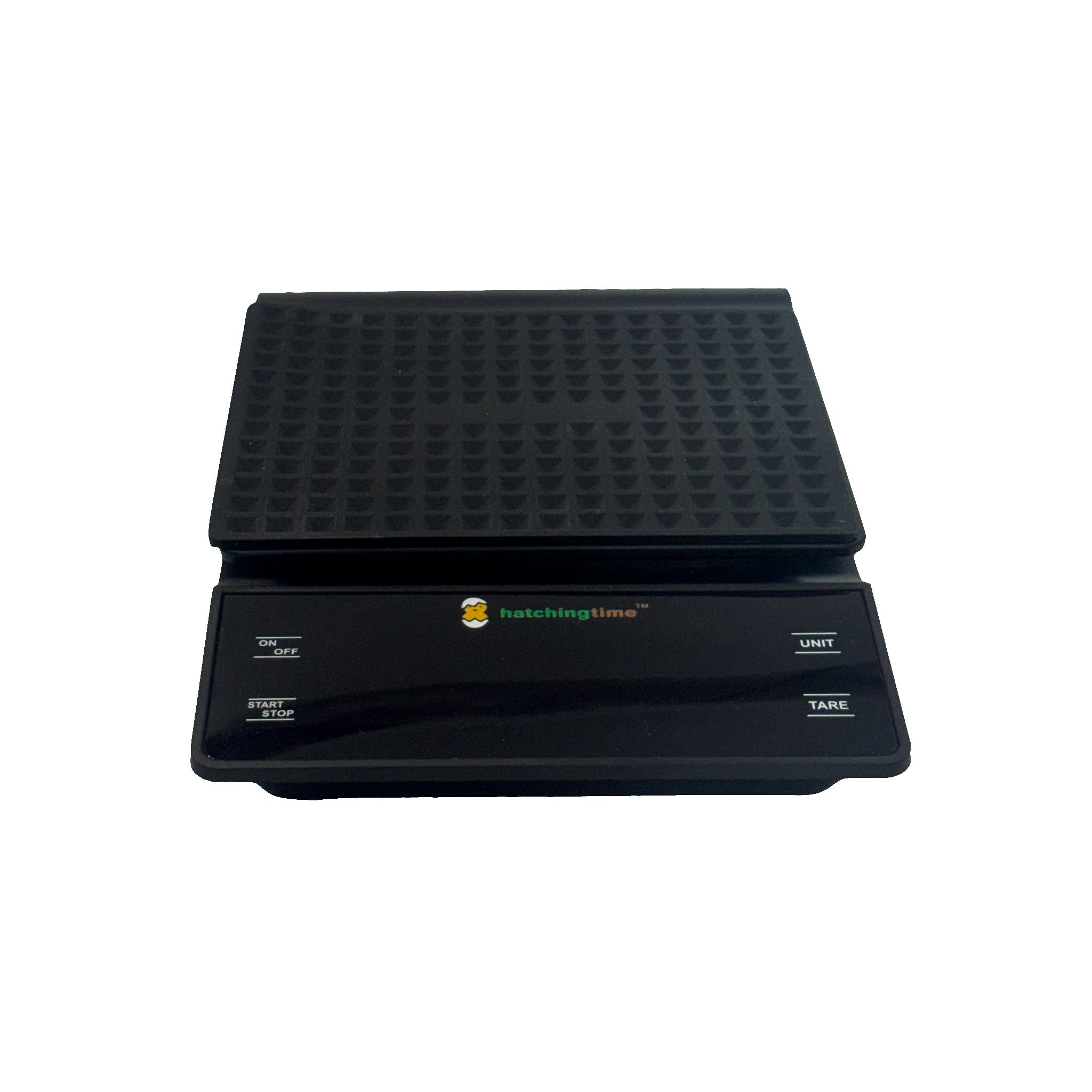 Compact square food weighing scale with 6.6 lb capacity for everyday kitchen measuring.