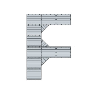 Connect-A-Dock F-Shaped Dock Bundle 1000 Series Model FPK1013