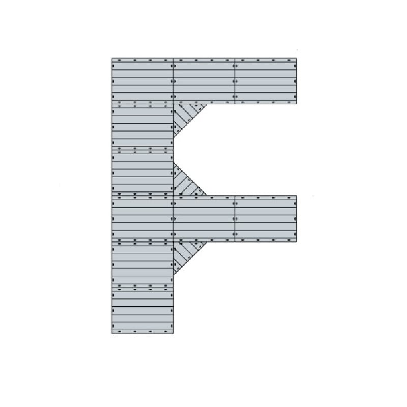 Connect-A-Dock F-Shaped Dock Bundle 1000 Series Model FPK1013