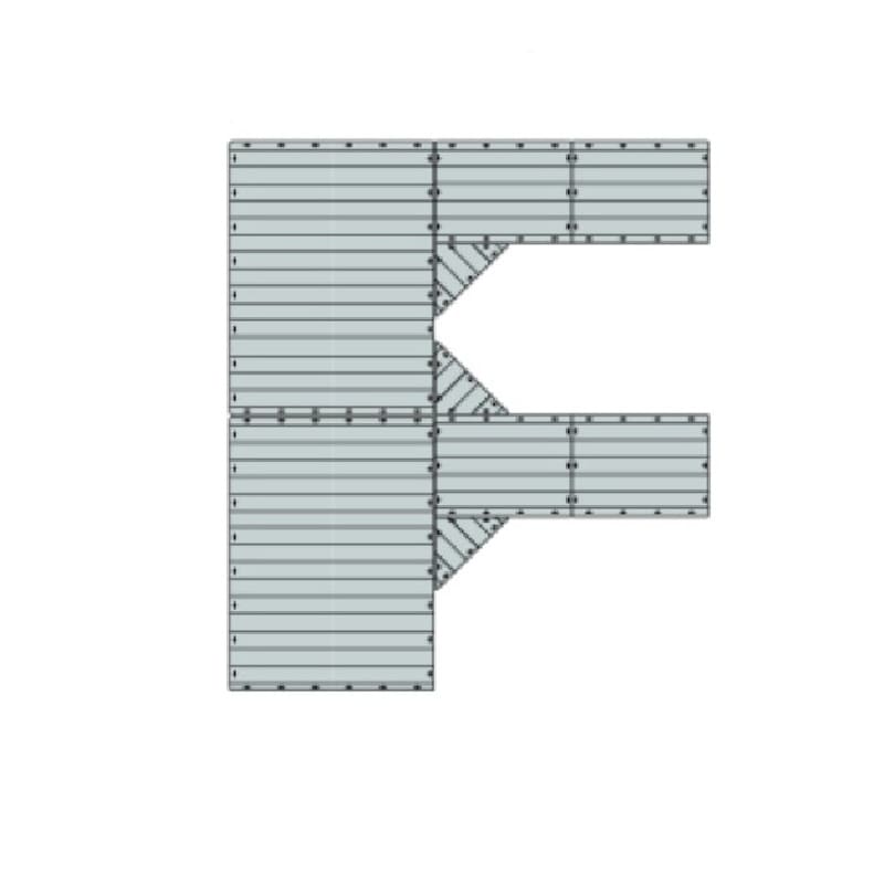 Connect-A-Dock F-Shaped Dock Bundle 1000 Series Model FPK1014