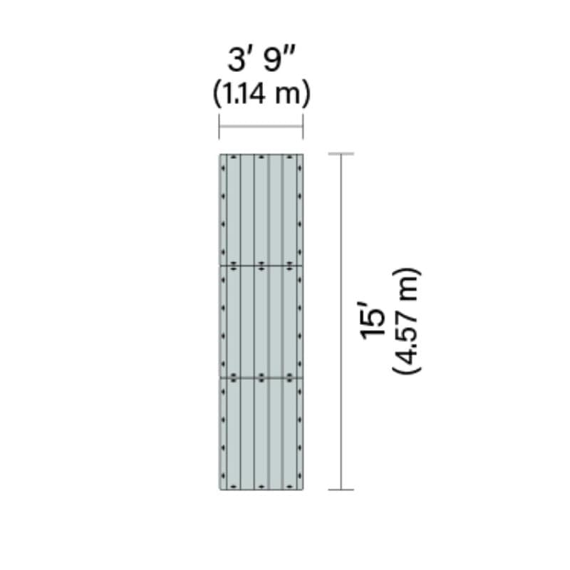 Connect-A-Dock Straight Dock Bundle 1000 Series Model SPK1013 with dimensions