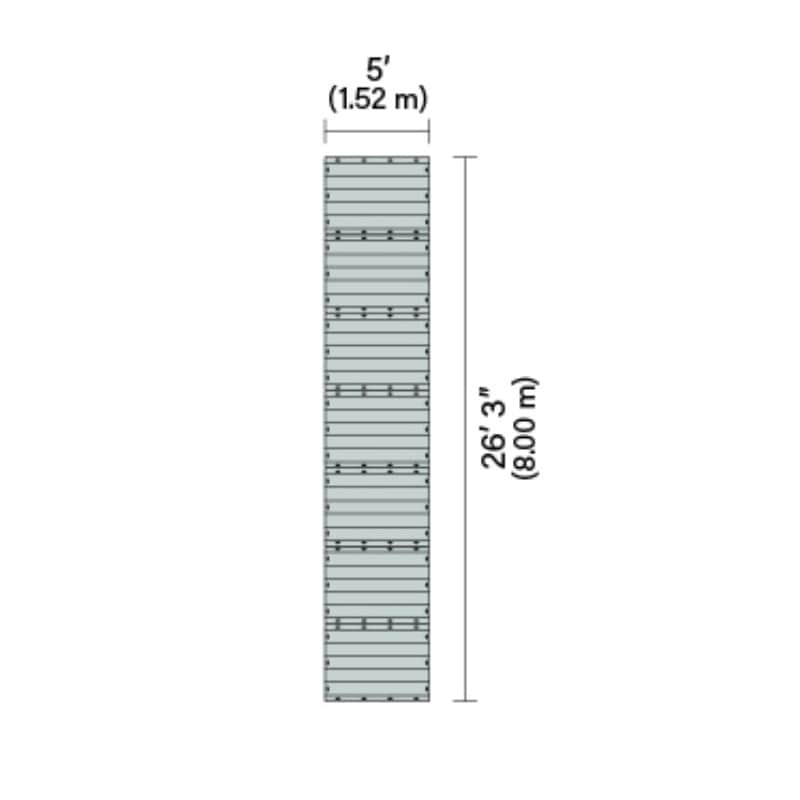 Connect-A-Dock Straight Dock Bundle 1000 Series Model SPK1015 with dimensions