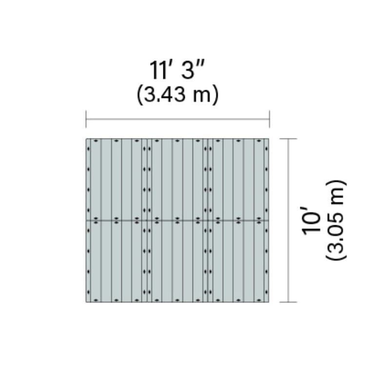Connect-A-Dock Swim Dock Bundle 1000 Series Model PPK1011 with dimensions