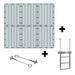 Connect-A-Dock Swim Dock Bundle 1000 Series Model PPK1011 with swim ladder and hardware
