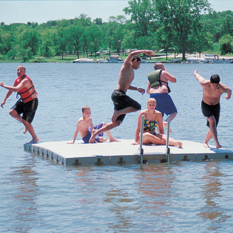 Connect-A-Dock Swim Dock Bundle 1000 Series Model PPK1012 lifestyle jumping