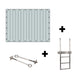 Connect-A-Dock Swim Dock Bundle 1000 Series Model PPK1012 with swim ladder and hardware