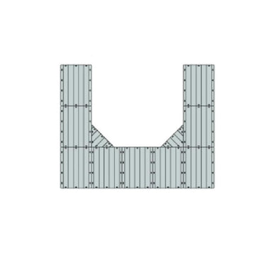 Connect-A-Dock U-Shaped Dock Bundle 1000 Series Model UPK1013 without dimensions