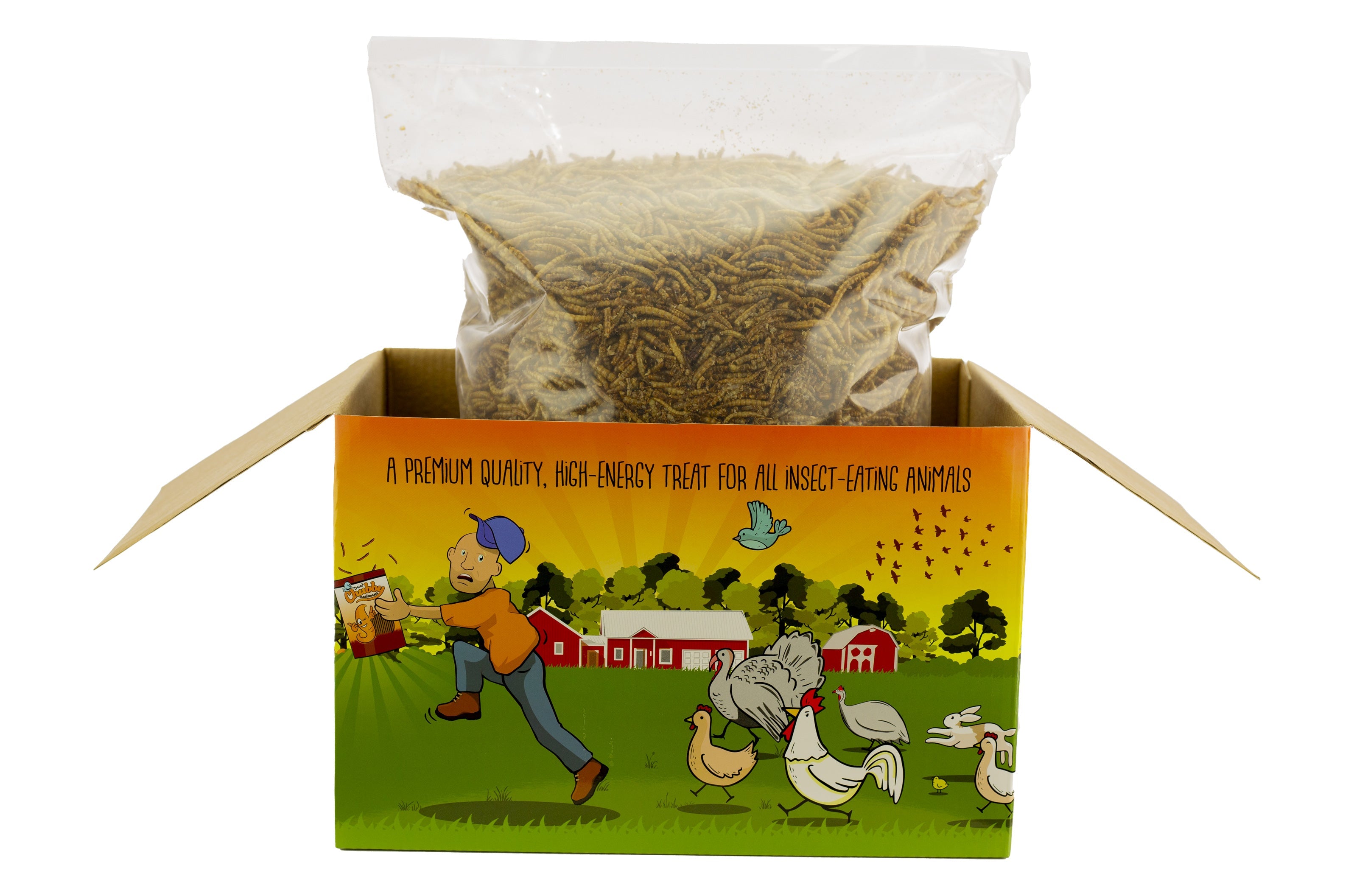 Chubby Dried Mealworms 4x 3Lb (12lbs) - Coop Dreams Limited Edition Boxes
