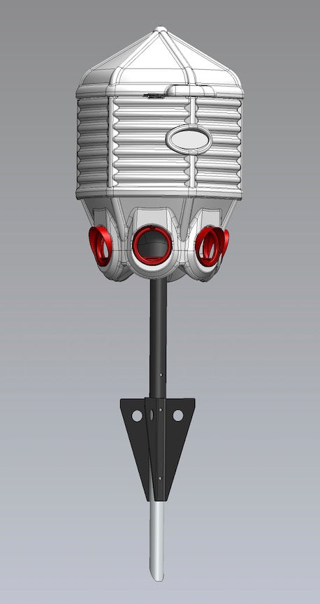 CoopWorx 40 lb Feed Silo with Optional Base Styles stake base and post