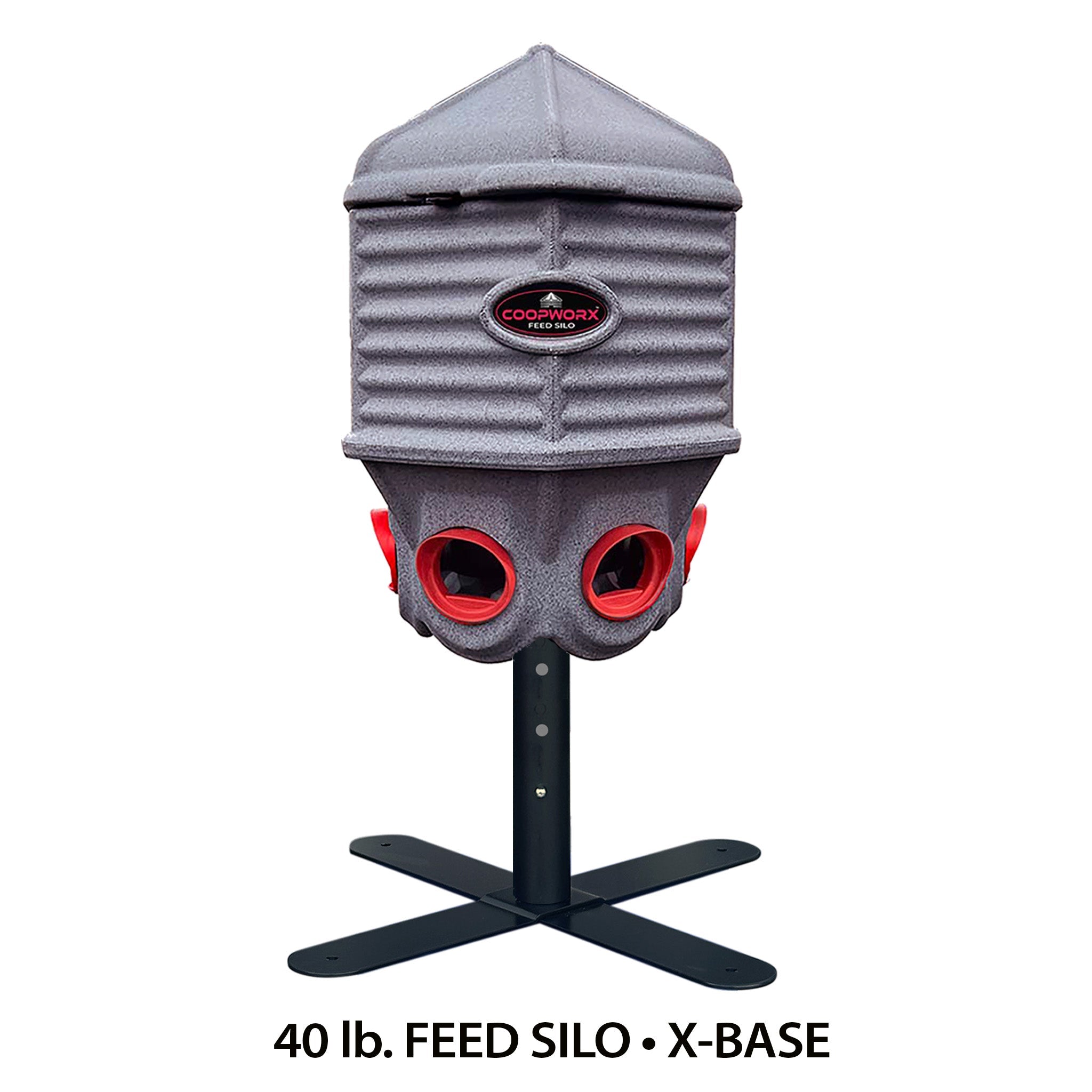 CoopWorx 40 lb Feed Silo with Optional Base Styles x base 40 lbs