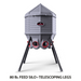CoopWorx Feed SILO 80 lb Capacity Optional Base Styles telescoping legs