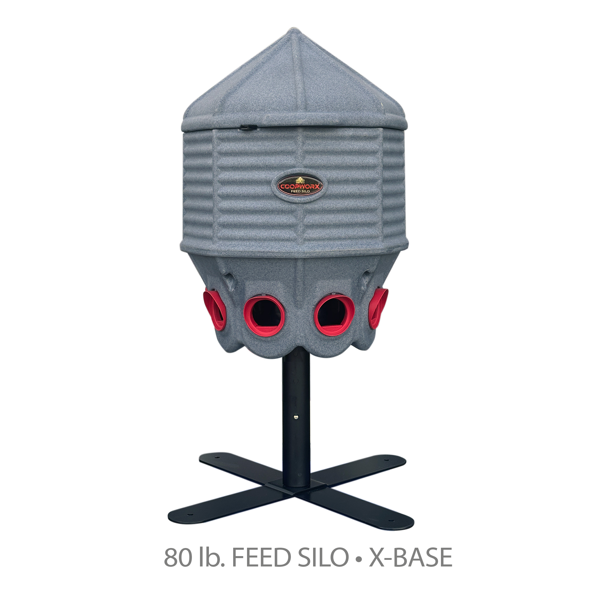 CoopWorx Feed SILO 80 lb Capacity Optional Base Styles x base