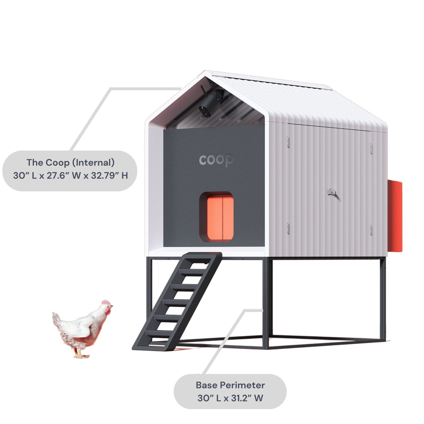 Coop The Smart Coop + Base dimensions