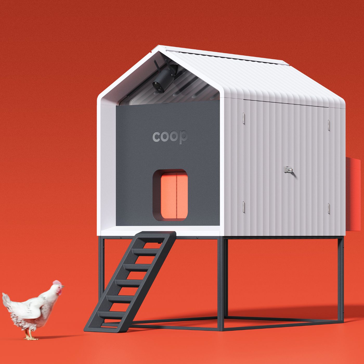 Coop The Smart Coop + Base with chicken