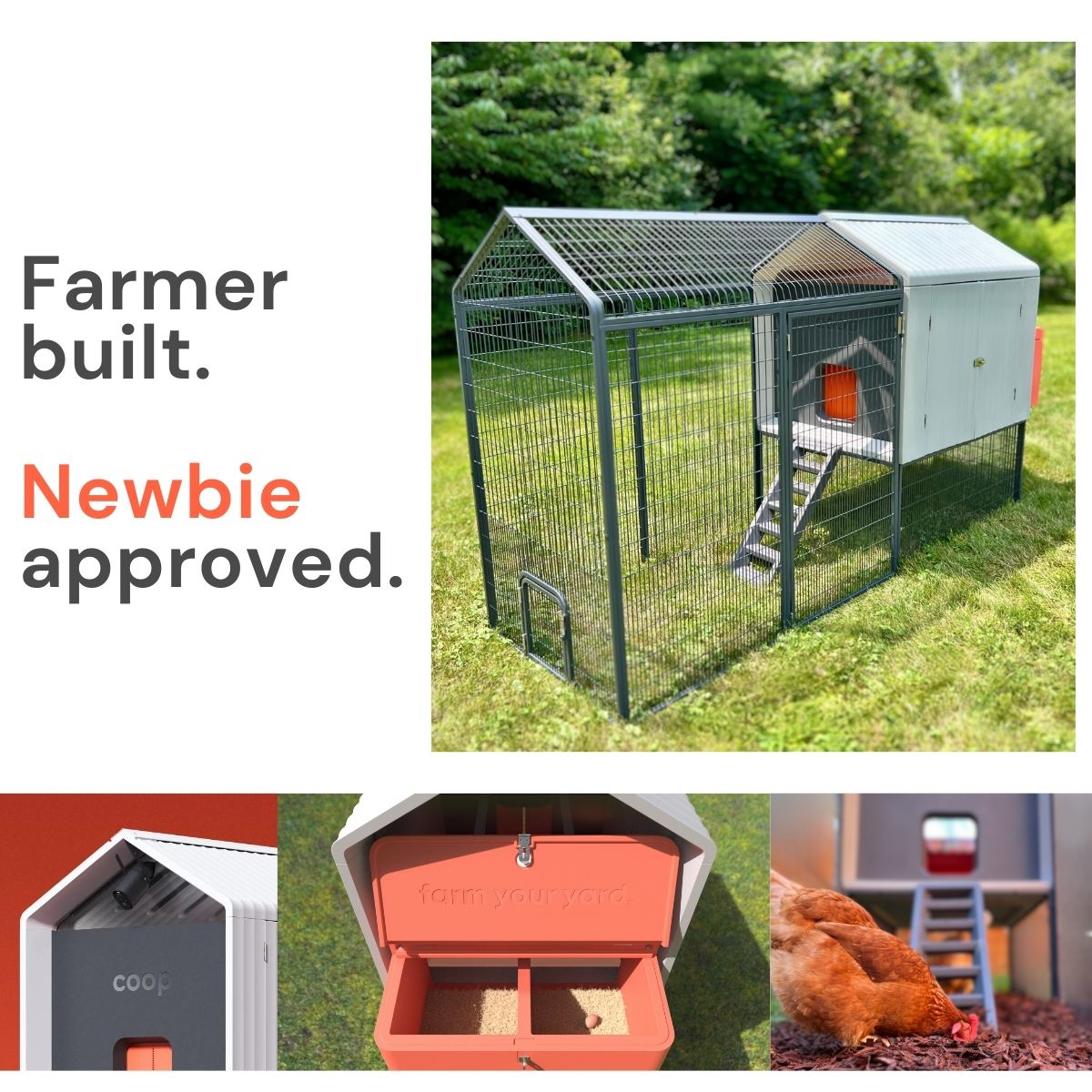 Coop The Smart Coop with Steel Run run camera, nesting boxes, stairs