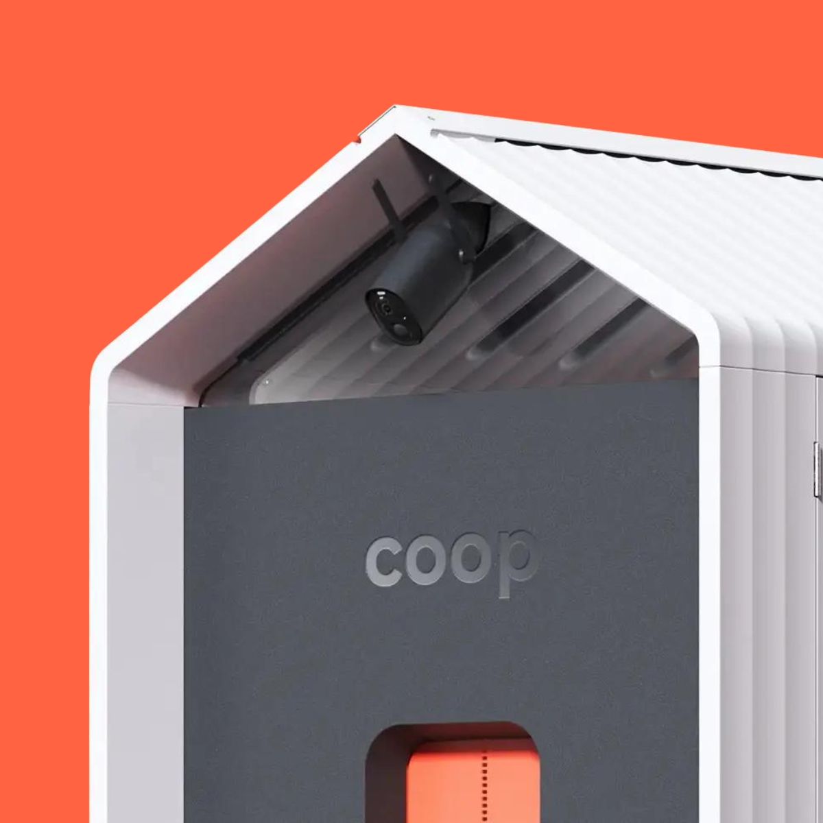 Coop The Smart Coop with Steel Run camera zoomed in