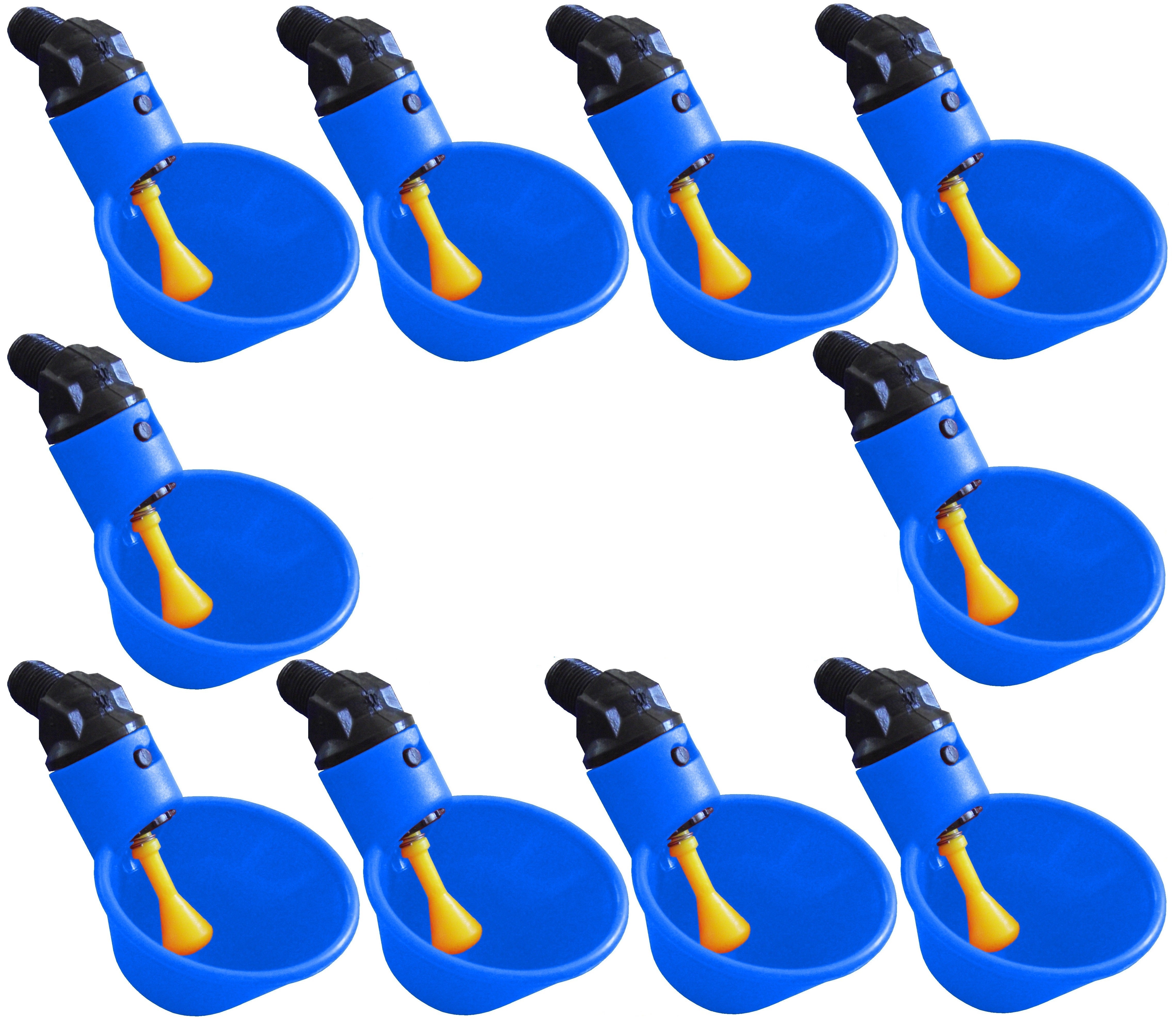 Blue Automatic Cup Style Poultry Chicken Drinkers