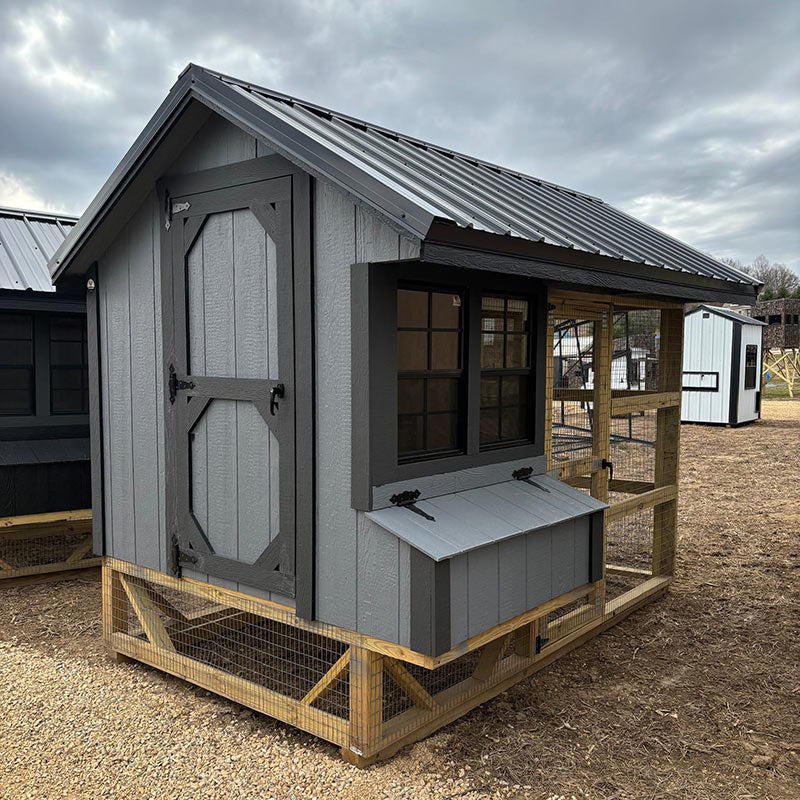 Driftless Outdoors Country Lane Chicken Coop 6 x 10' gray black