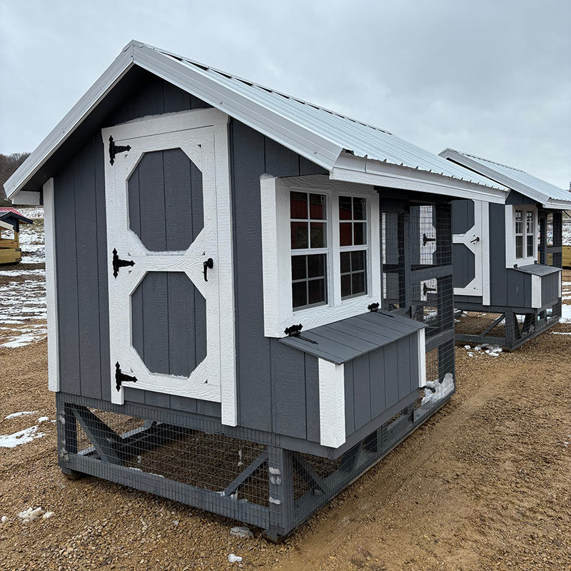 Driftless Outdoors Country Lane Chicken Coop 6 x 10' gray white