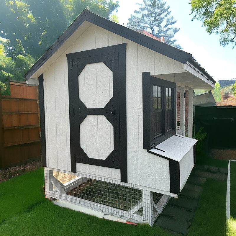 Driftless Outdoors Country Lane Chicken Coop 6 x 10' white black