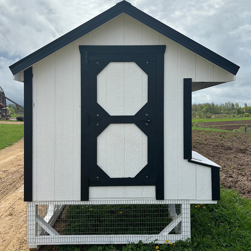 Driftless Outdoors Country Lane Chicken Coop 6 x 10' white black