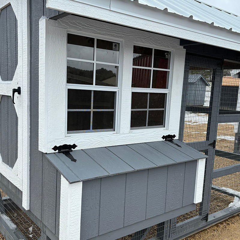 Driftless Outdoors Country Lane Chicken Coop 6 x 10' gray white