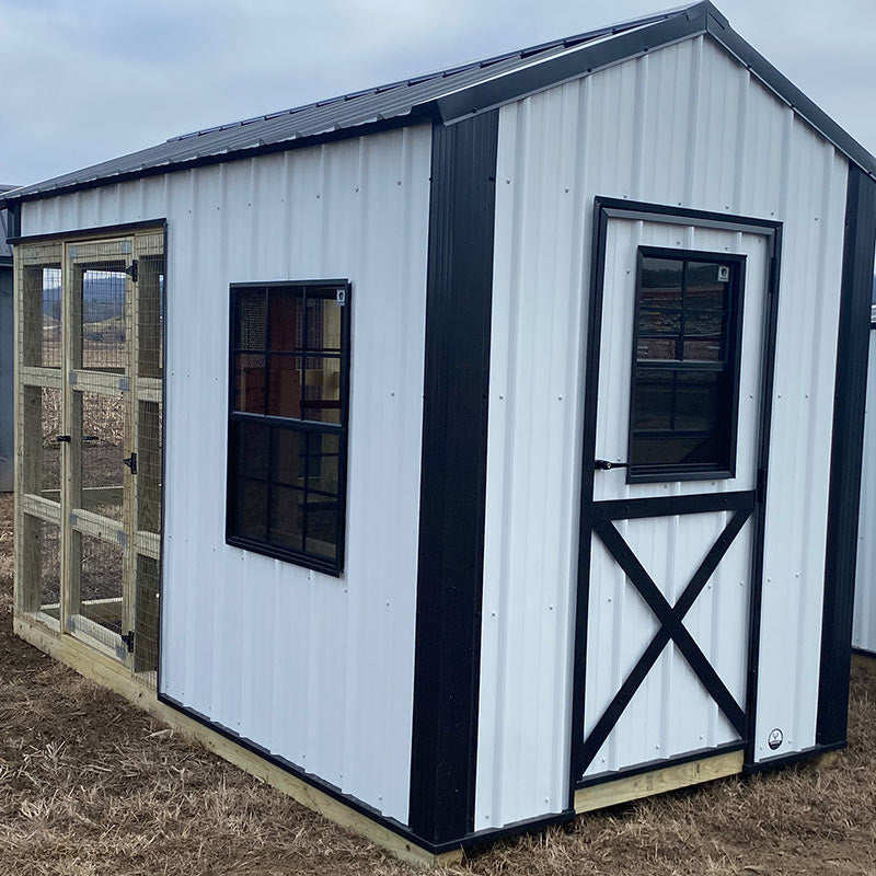 Driftless Outdoors Countryside Chicken Coop 6x12' white black