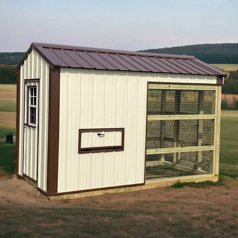 Driftless Outdoors Countryside Chicken Coop 6x12' tan brown